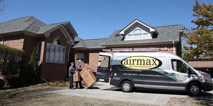 Airmax technicians out on an AC installation