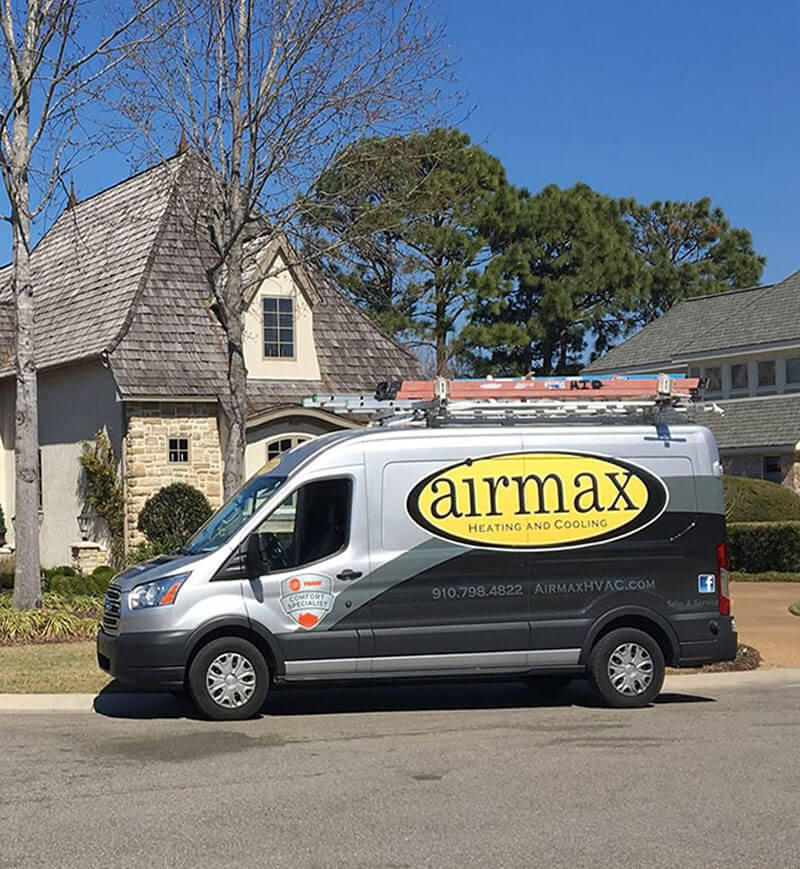 Airmax Heating and Cooling truck out on a service call