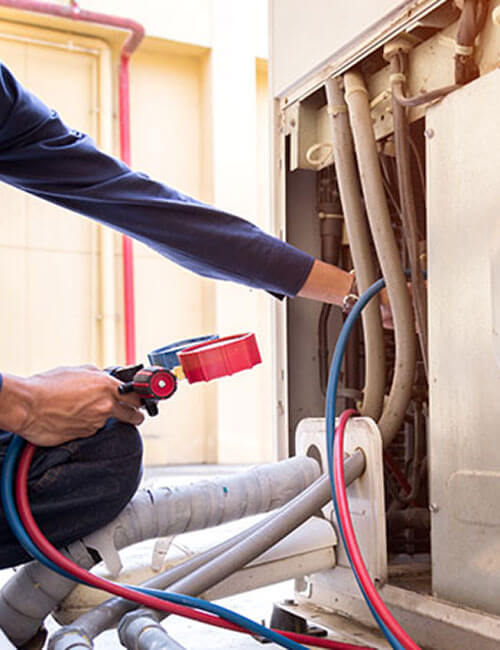 Technician working on commercial location